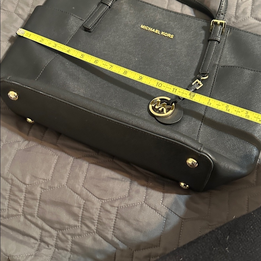 Michael Kors Black Leather Tote - Picture 11 of 12